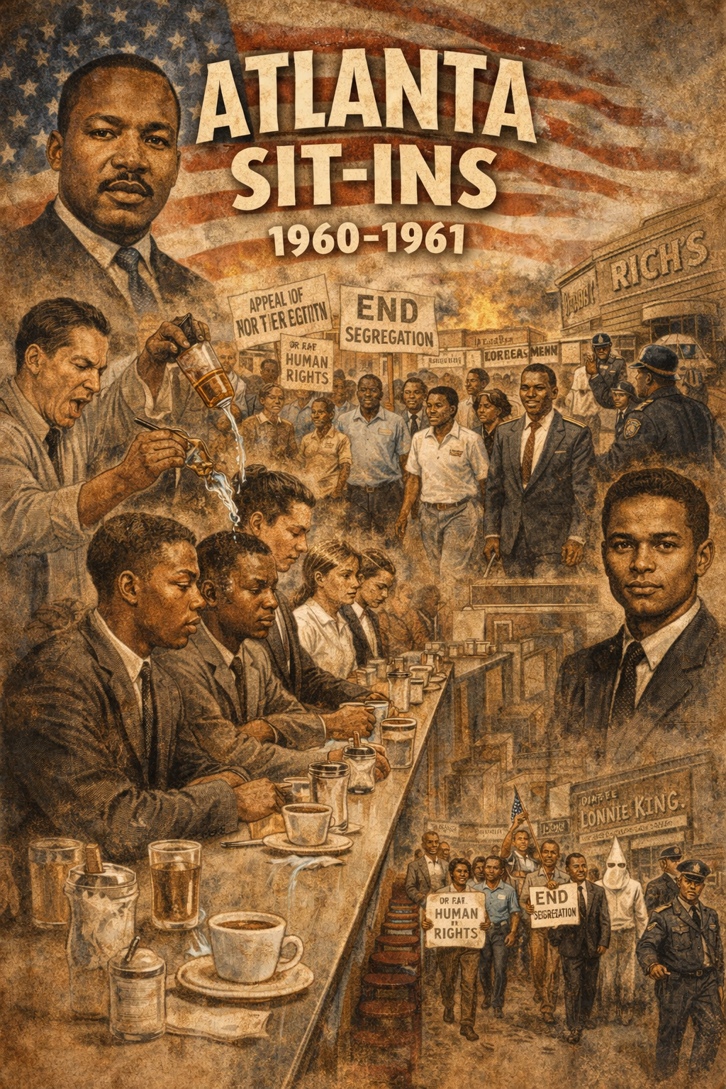 Chiến thuật tụ họp – diễn thuyết: Sinh viên Atlanta ngồi phản đối vì quyền dân sự tại Hoa Kỳ, 1960–1961